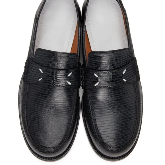 Black Leather Maison Margiela Loafers - Picture 8 of 10